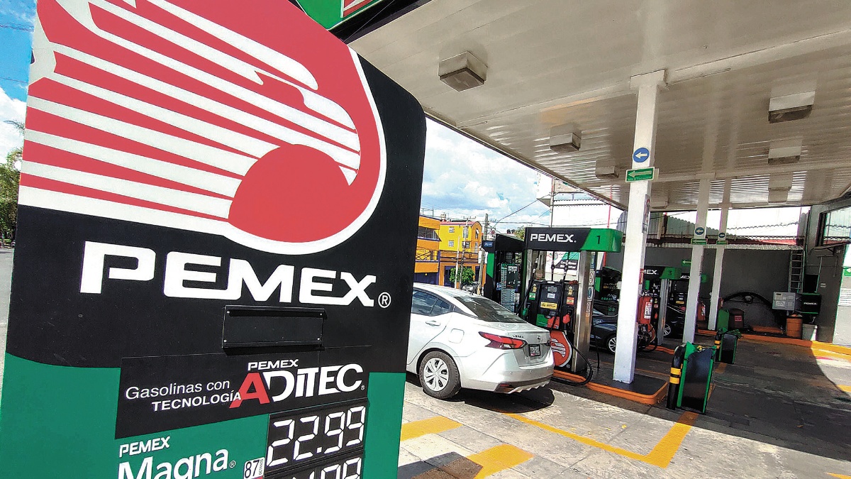 Una de las gasolineras de Pemex en México.